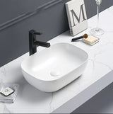 POSEIDON Matte White Ceramic Basin (Rectangle: 465x320x137)