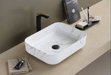 POSEIDON Matte White Carrara Basin (Rectangle: 500x390x130)