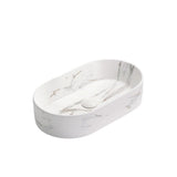 POSEIDON Matte White Carrara Basin (Oval: 525x300x115)