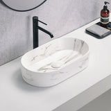 POSEIDON Matte White Carrara Basin (Oval: 525x300x115)