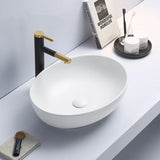 POSEIDON Matte White Ceramic Basin (Oval: 520x395x130mm )