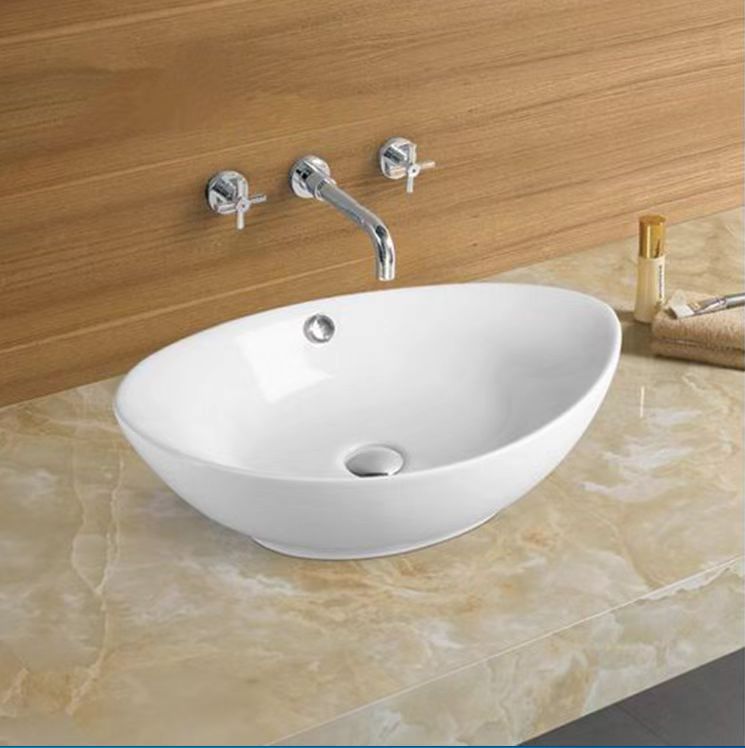 POSEIDON Gloss White Basin Overflow(Oval: 570x370x200)