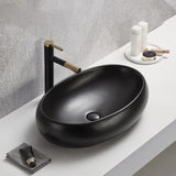 POSEIDON Matte Black Ceramic Basin (Oval: 600x400x150)