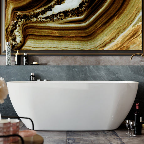 PALERMO Freestanding Bathtub Overflow 1650mm/1750mm