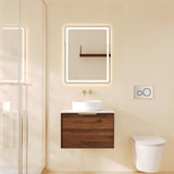 PARIS Wall Hung Vanity Walnut Woodmatt 