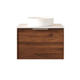 PARIS Wall Hung Vanity Walnut Woodmatt 