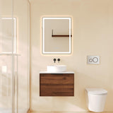 PARIS Wall Hung Vanity Walnut Woodmatt 