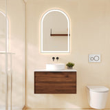 PARIS Wall Hung Vanity Walnut Woodmatt 