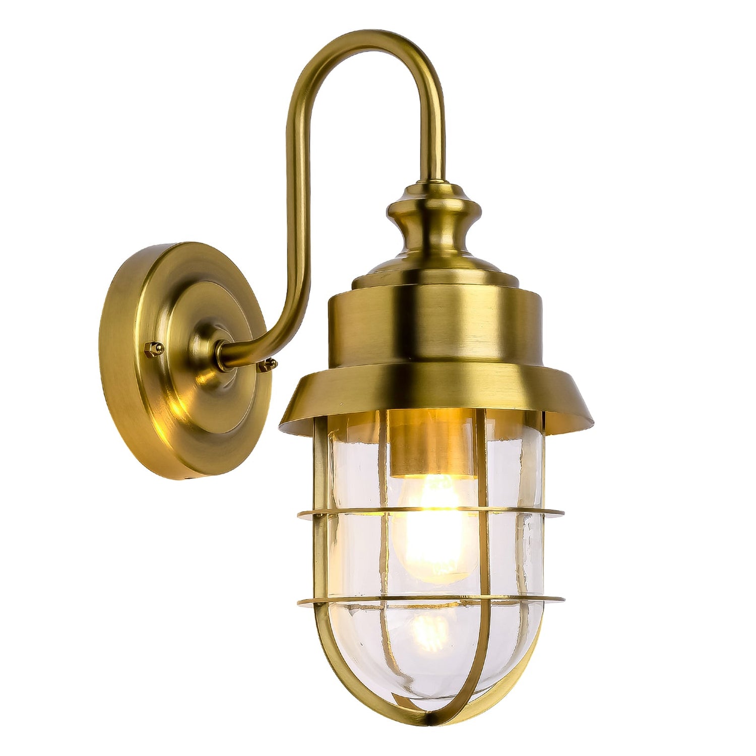 PAROL: Exterior Cylinder Glass with Cage Wall Lights IP44
