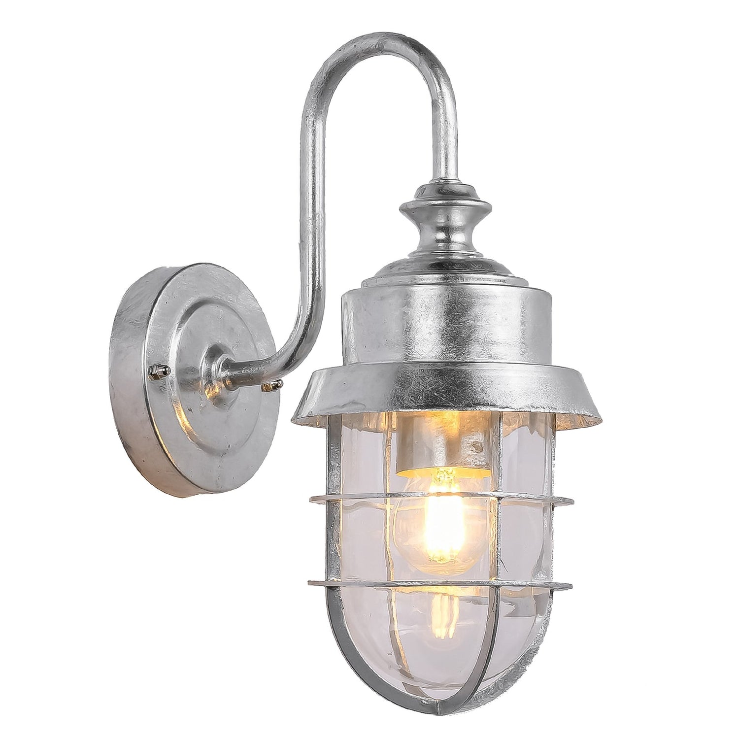 PAROL: Exterior Cylinder Glass with Cage Wall Lights IP44