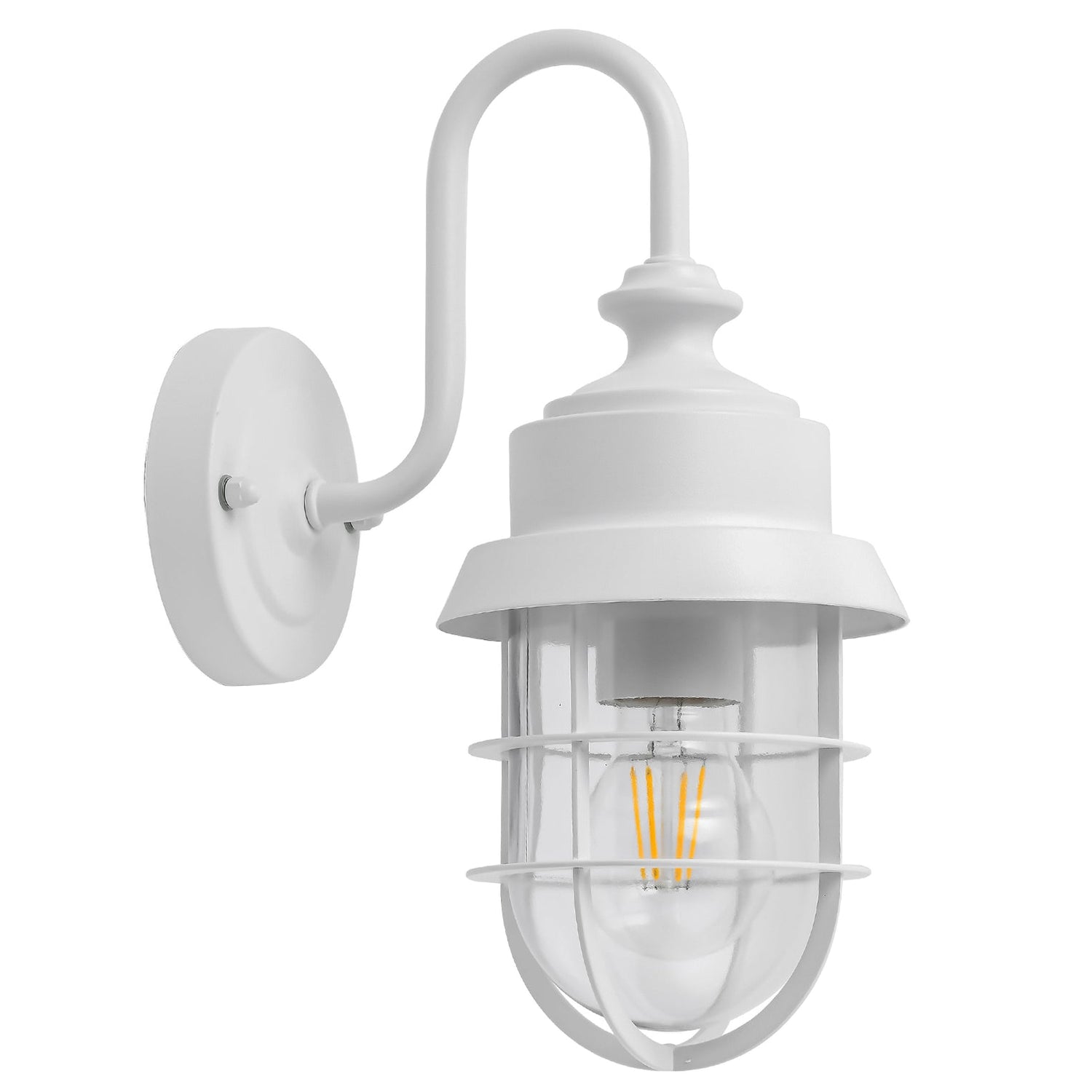 PAROL: Exterior Cylinder Glass with Cage Wall Lights IP44