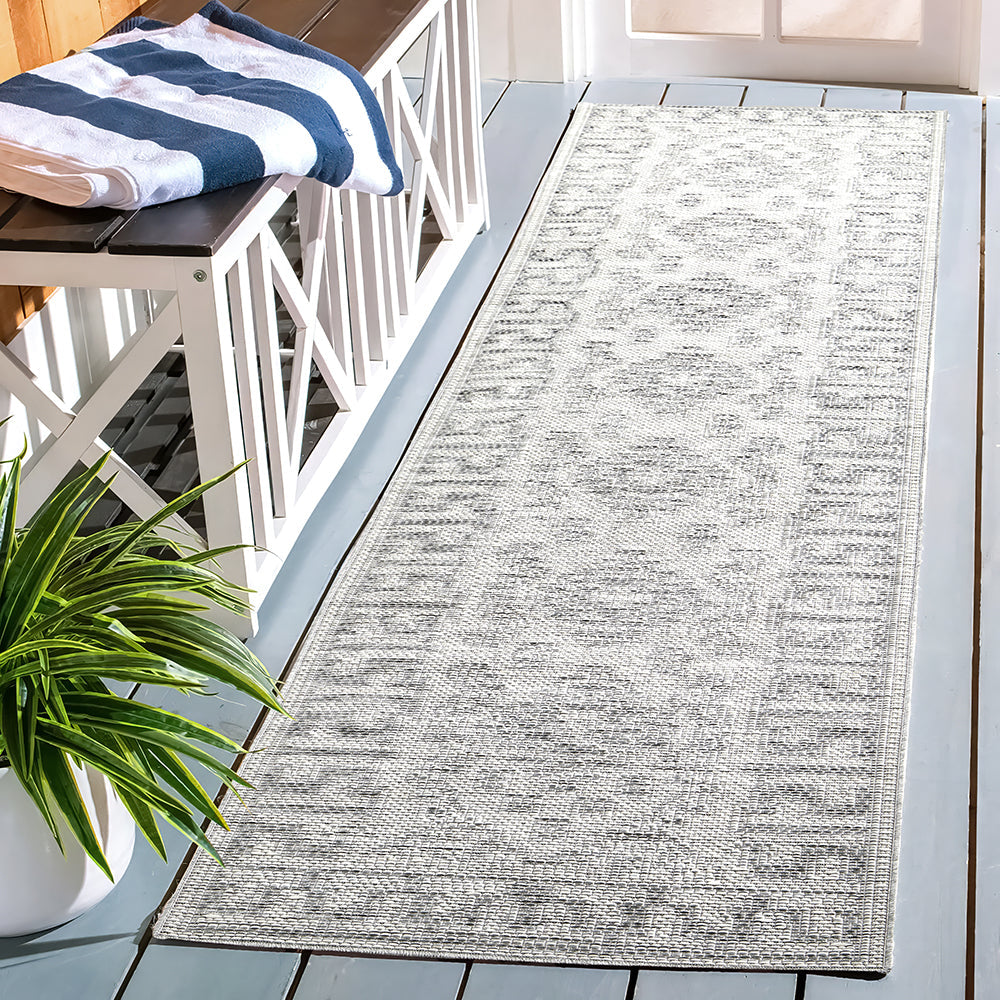 Patio Kuza Grey Runner Rug