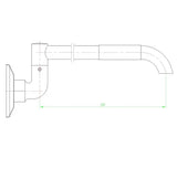 PAVIA Laundry Spout 225mm