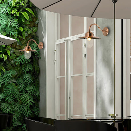 PAYONG: Exterior Sun Hat Shape with Clear Glass Wall Lights IP44