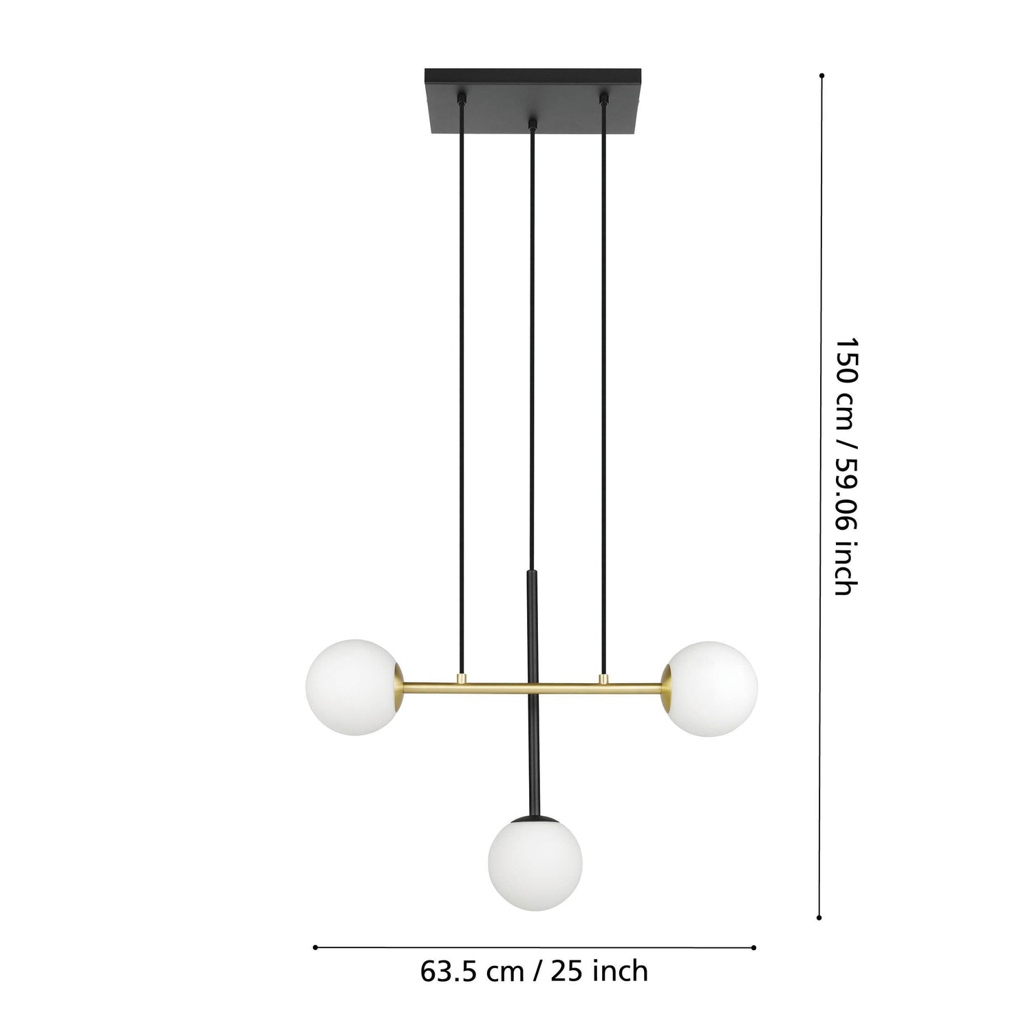 PAZ Pendant Light 3x40W - Brushed Brass