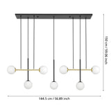 PAZ Pendant Light 7x40W - Brushed Brass