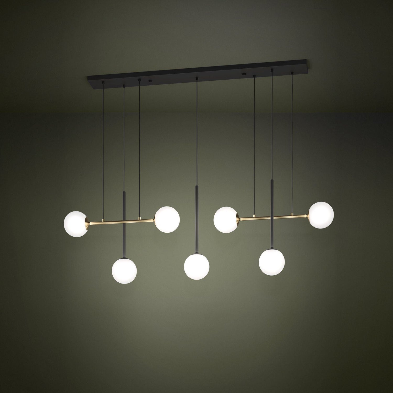 PAZ Pendant Light 7x40W - Brushed Brass