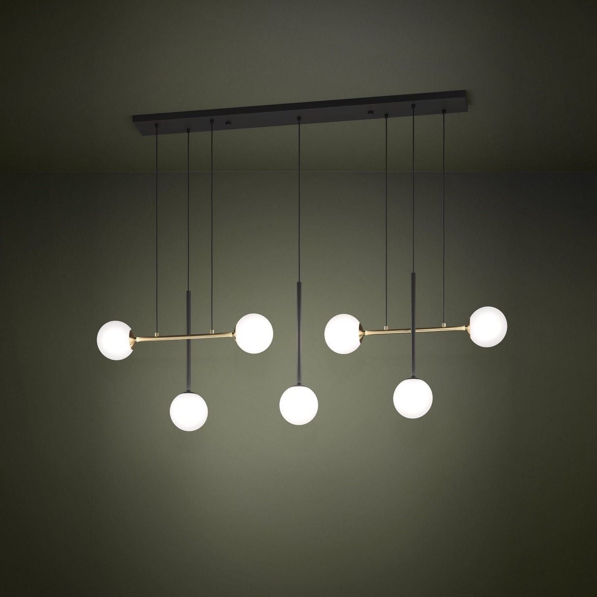PAZ Pendant Light 7x40W - Brushed Brass