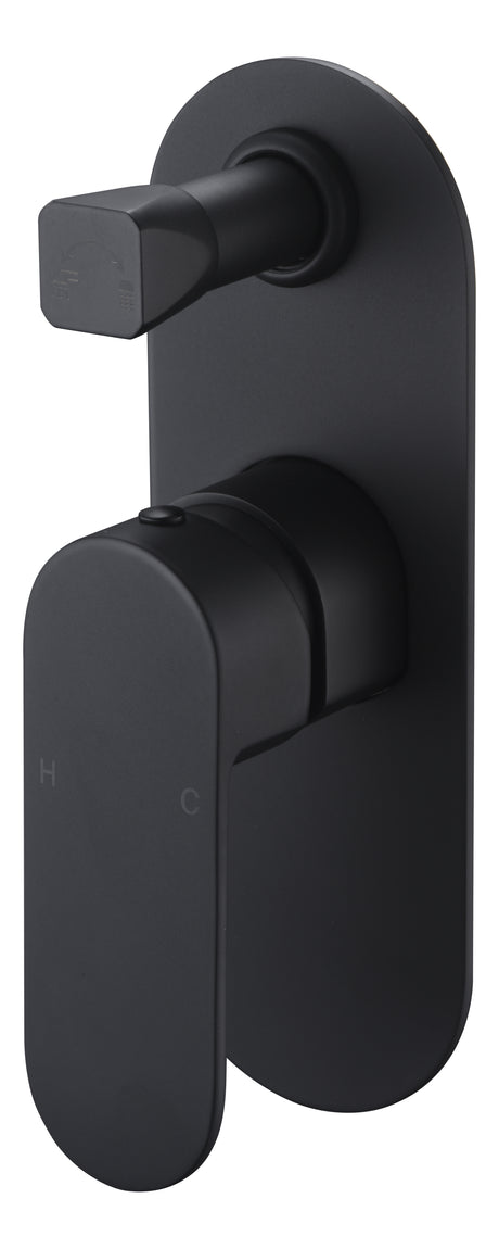 Cora Diverter Wall Mixer - Matte Black