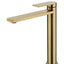 Ruki High Rise Basin Mixer - Brushed Gold