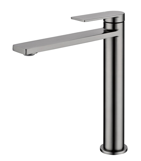 Ruki High Rise Basin Mixer - Brushed Gun Metal