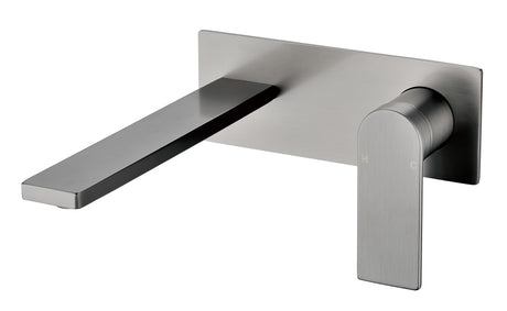 Ruki Wall Basin Mixer - Brushed Gun Metal