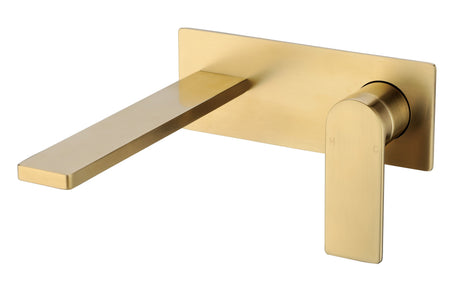 Ruki Wall Basin Mixer - Brushed Gold