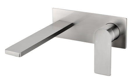 Ruki Wall Basin Mixer - Brushed Nickel