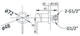 Otus Wall Mixer - Chrome