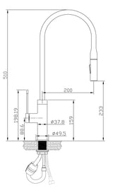 Aziz Pull Out Sink Mixer