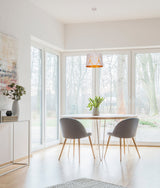 PENSHADE: Interior Slanted with Eiffel Tower Pattern Laser Cut Pendant Lights (Black/ White)