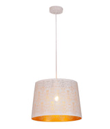 PENSHADE: Interior Slanted with Fleur Tower Pattern Laser Cut Pendant Lights (Black/ White)