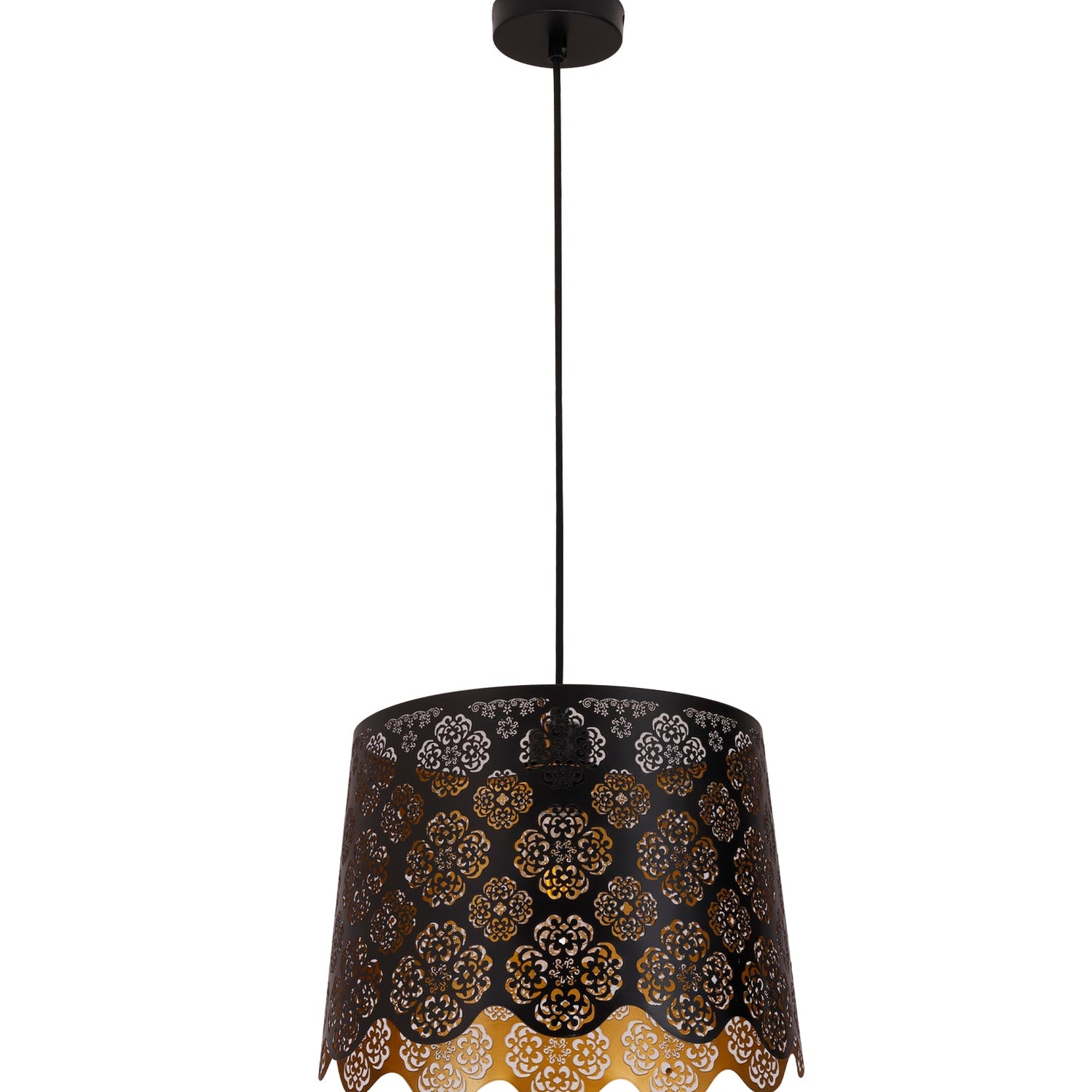 PENSHADE: Interior Slanted with Flower Pattern Laser Cut Pendant Lights