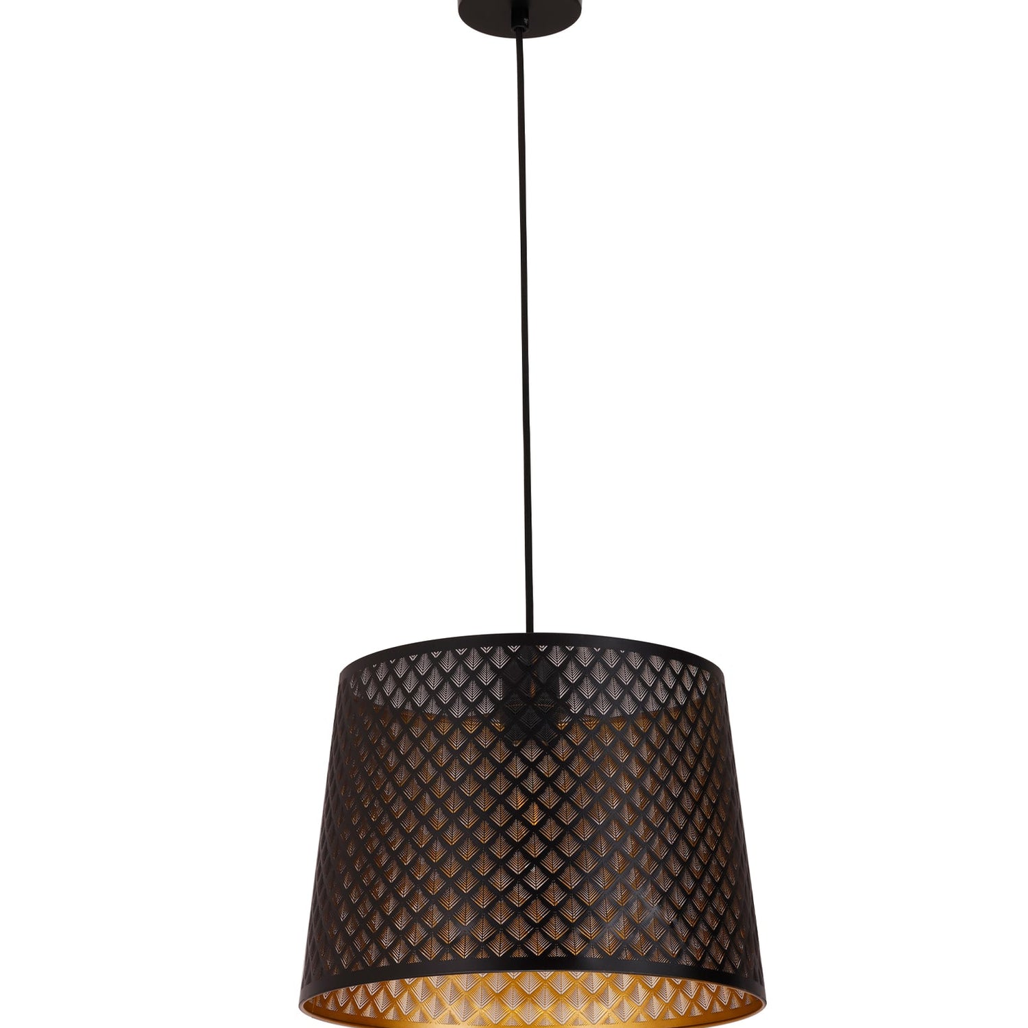 PENSHADE: Interior Slanted with Geometry Pattern Laser Cut Pendant Lights (Black/ White)
