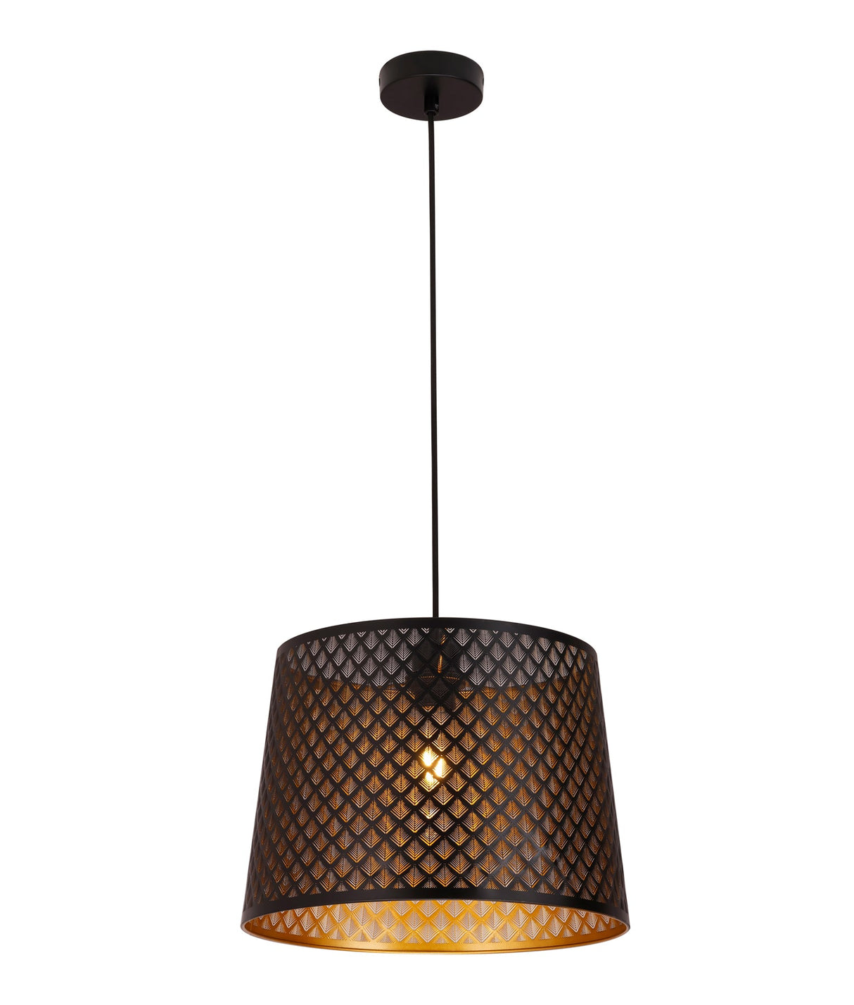 PENSHADE: Interior Slanted with Geometry Pattern Laser Cut Pendant Lights (Black/ White)