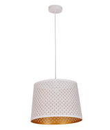 PENSHADE: Interior Slanted with Geometry Pattern Laser Cut Pendant Lights (Black/ White)