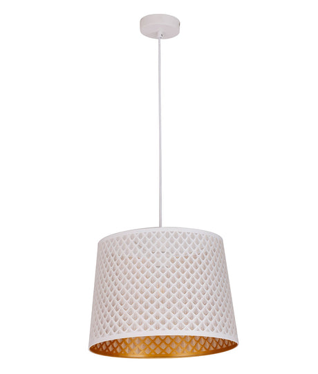 PENSHADE: Interior Slanted with Geometry Pattern Laser Cut Pendant Lights (Black/ White)