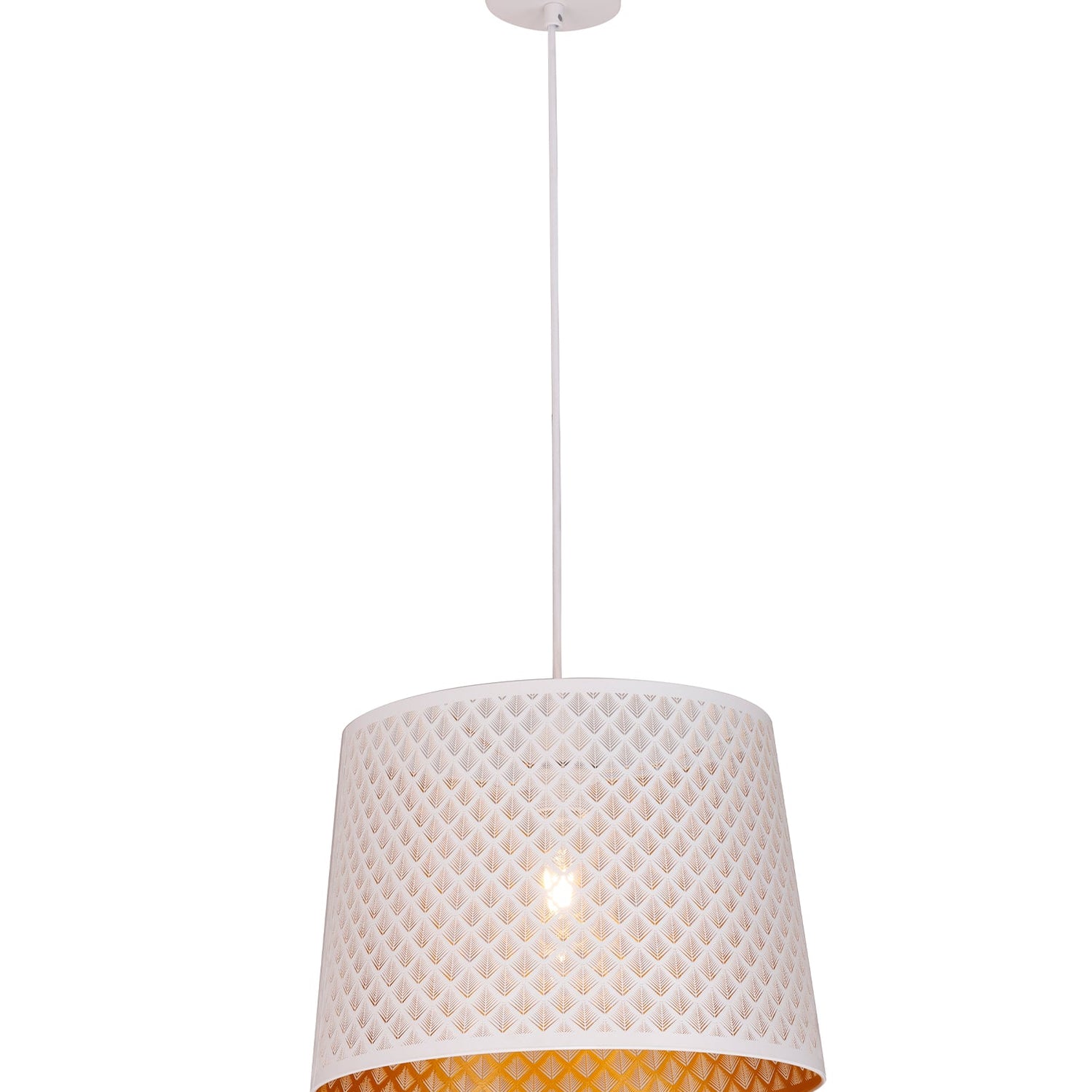 PENSHADE: Interior Slanted with Geometry Pattern Laser Cut Pendant Lights (Black/ White)