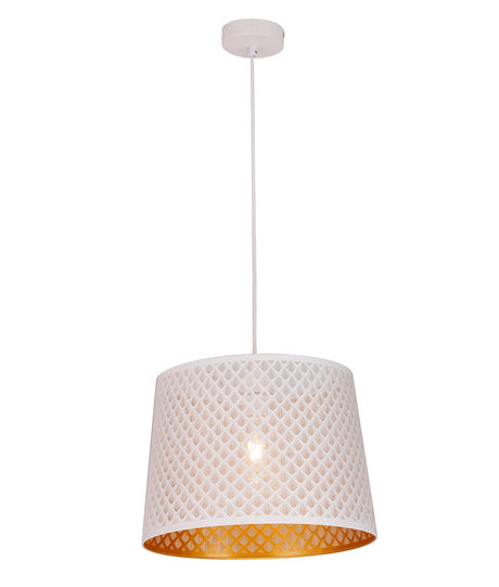 PENSHADE: Interior Slanted with Geometry Pattern Laser Cut Pendant Lights (Black/ White)