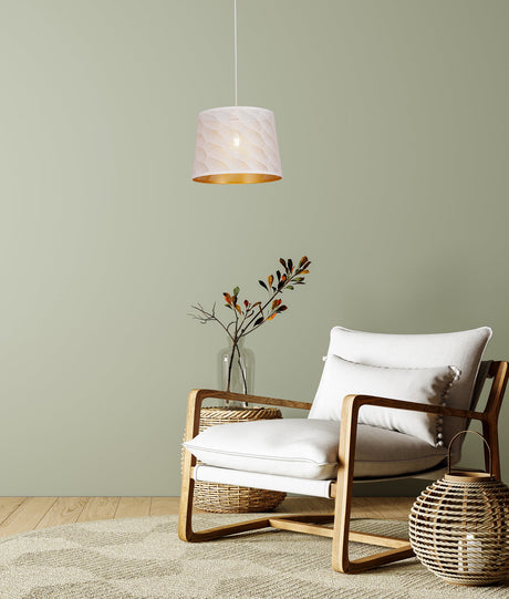 PENSHADE: Interior Slanted with Honeycomb Pattern Laser Cut Pendant Lights (Black/ White)