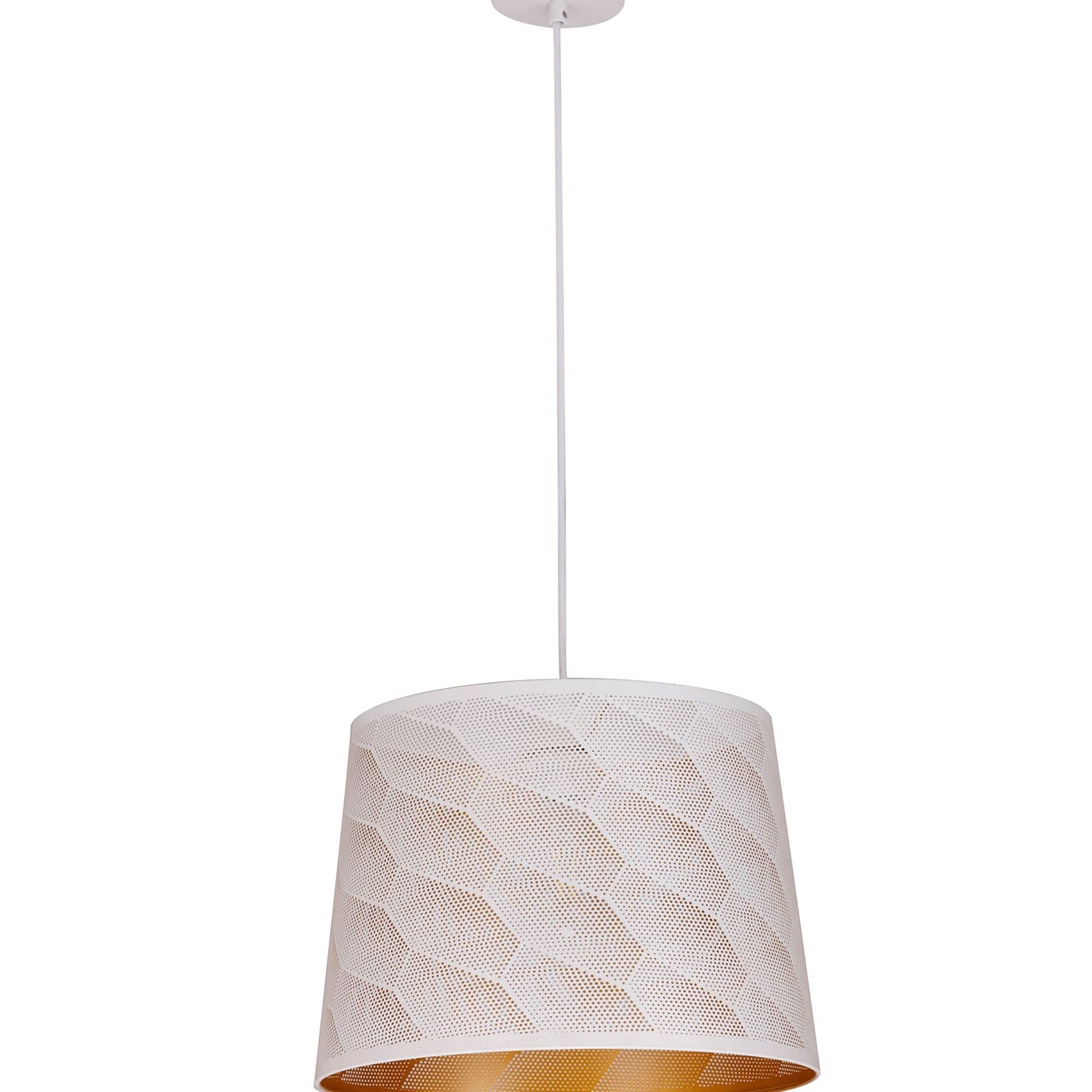 PENSHADE: Interior Slanted with Honeycomb Pattern Laser Cut Pendant Lights (Black/ White)