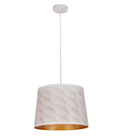PENSHADE: Interior Slanted with Honeycomb Pattern Laser Cut Pendant Lights (Black/ White)