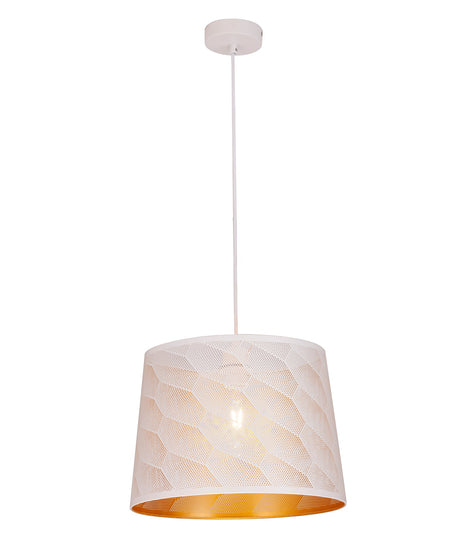 PENSHADE: Interior Slanted with Honeycomb Pattern Laser Cut Pendant Lights (Black/ White)