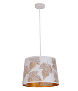PENSHADE: Interior Slanted with Maple Leaf Pattern Laser Cut Pendant Lights (Black/ White)