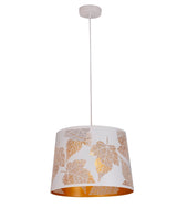 PENSHADE: Interior Slanted with Maple Leaf Pattern Laser Cut Pendant Lights (Black/ White)