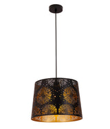 PENSHADE: Interior Slanted with Starburst Tower Pattern Laser Cut Pendant Lights (Black/ White)