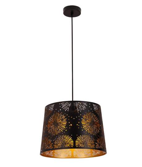 PENSHADE: Interior Slanted with Starburst Tower Pattern Laser Cut Pendant Lights (Black/ White)
