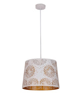 PENSHADE: Interior Slanted with Starburst Tower Pattern Laser Cut Pendant Lights (Black/ White)