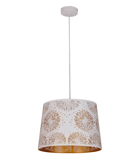 PENSHADE: Interior Slanted with Starburst Tower Pattern Laser Cut Pendant Lights (Black/ White)