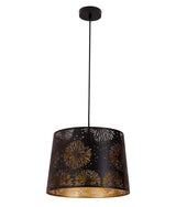 PENSHADE: Interior Slanted with Starburst Tower Pattern Laser Cut Pendant Lights (Black/ White)
